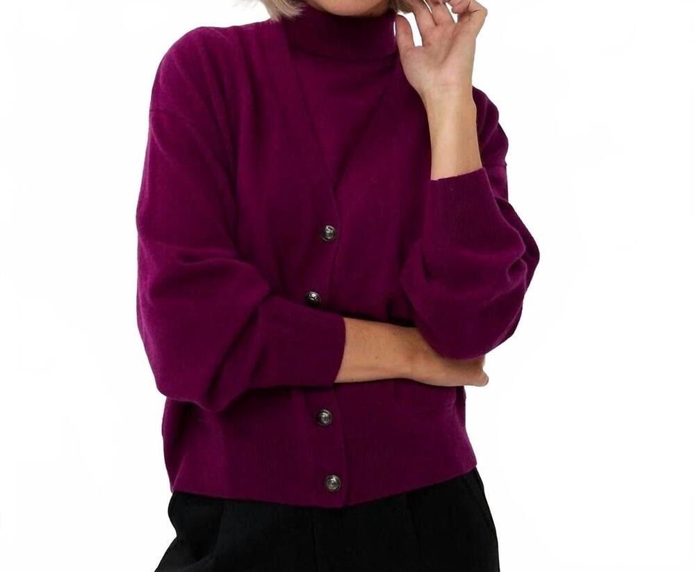 NEW ESQUALO olina oversized cardigan in maroon